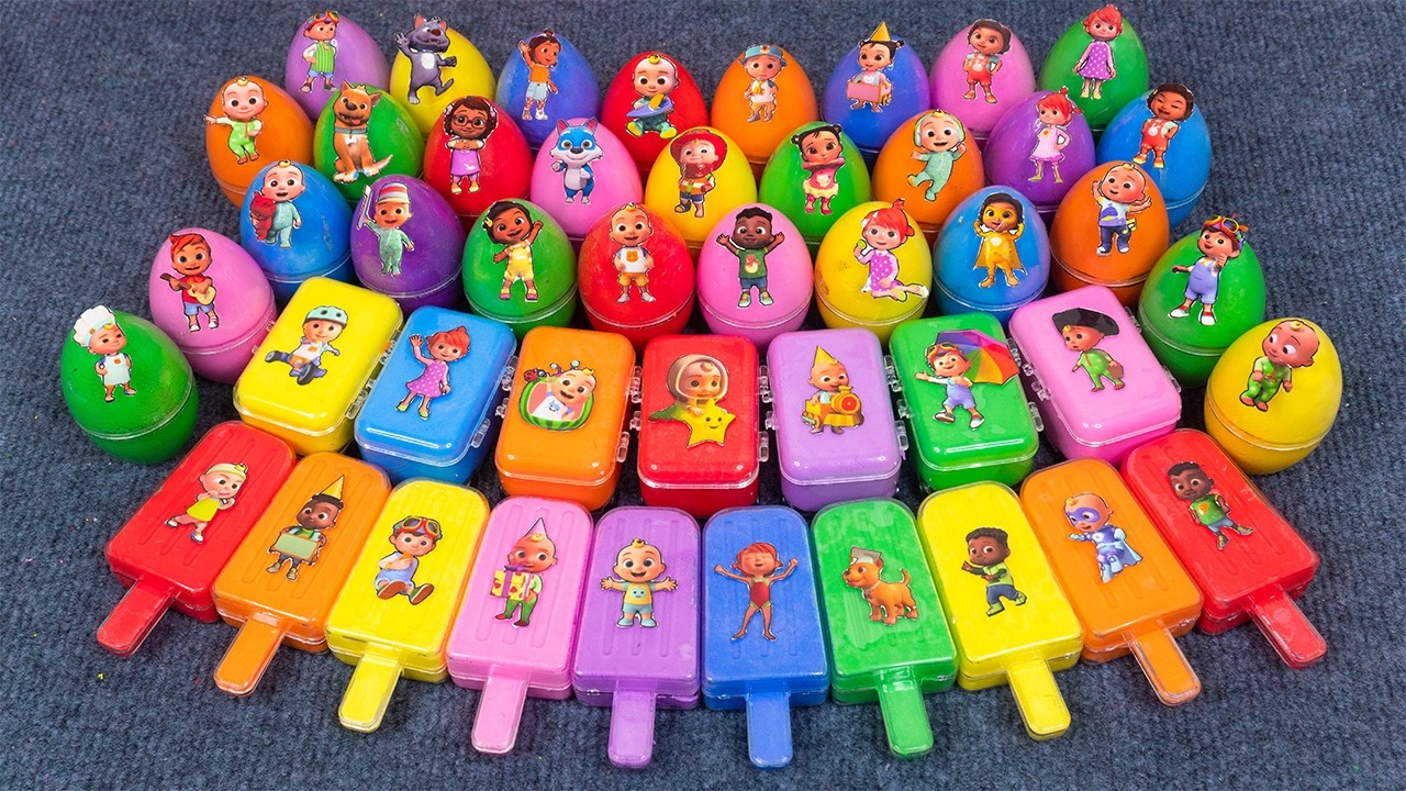 Cocomelon Clay & Slime Ice Cream Colors! Mixing with JJ, TomTom, YoYo, Cody & More ASMR 💖