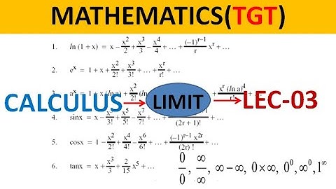 TGT PGT LIMIT CALCULUS MATHS LEC 03