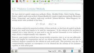 6 2 Multi step  Predictor Corrector Methods