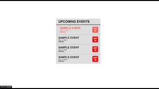 Create Upcoming Event Calendar Page using HTML CSS JS | HTML CSS JS Tutorial
