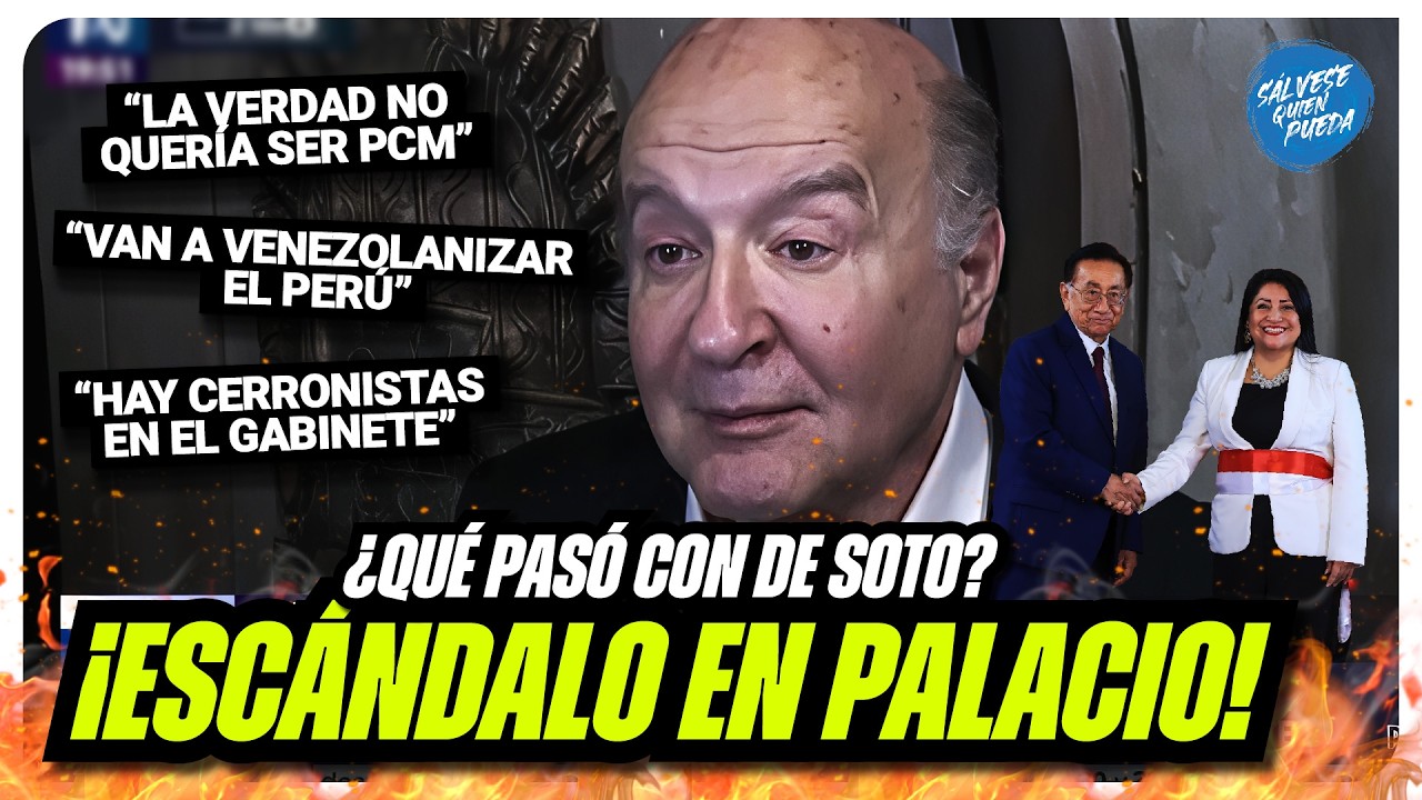 ¡ESCÁNDALO EN PALACIO! ¿Qué pasó con Hernando de Soto? #salvesequienpueda