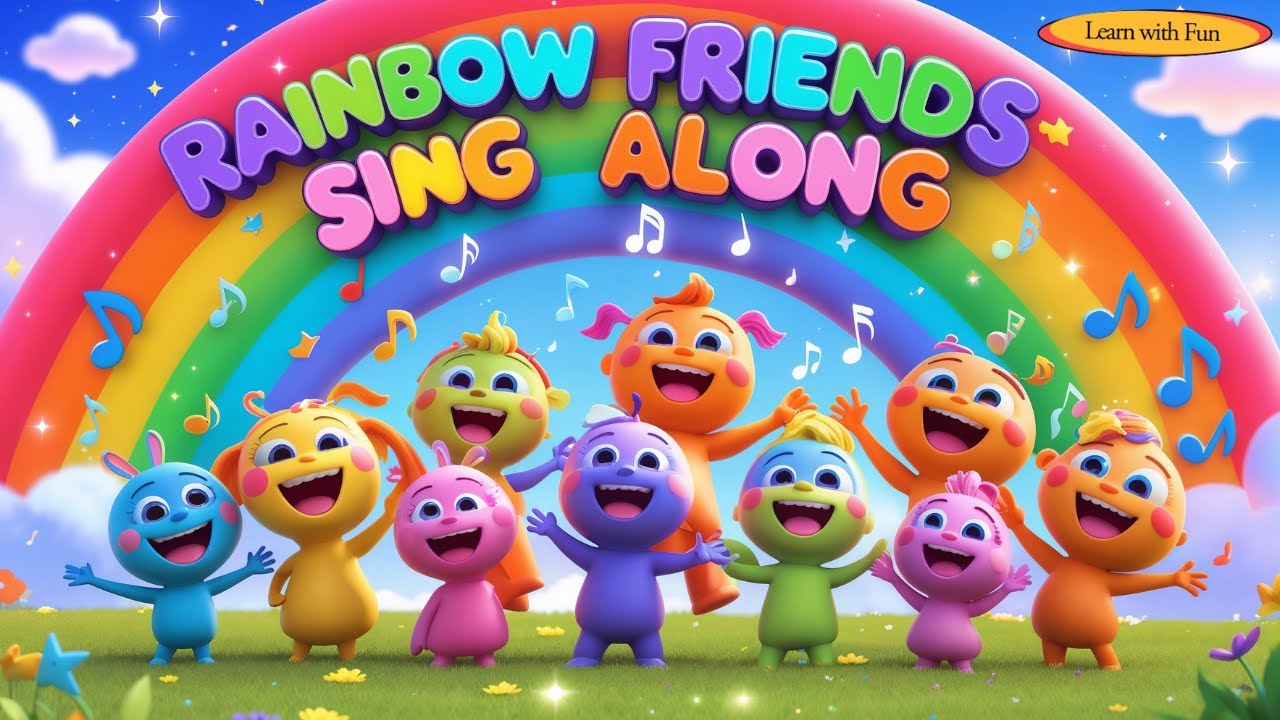 🌈Rainbow Friends Sing Along 🎶| Colors Song for Kids & Toddlers!| Learn