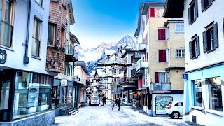 Engelberg, a pretty Swiss village in winter! 🇨🇭 4K Walking Tour