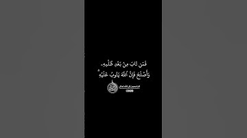 ماهر المعيقلي - سورة المائدة ( برواية حفص عن عاصم ) الأية 39