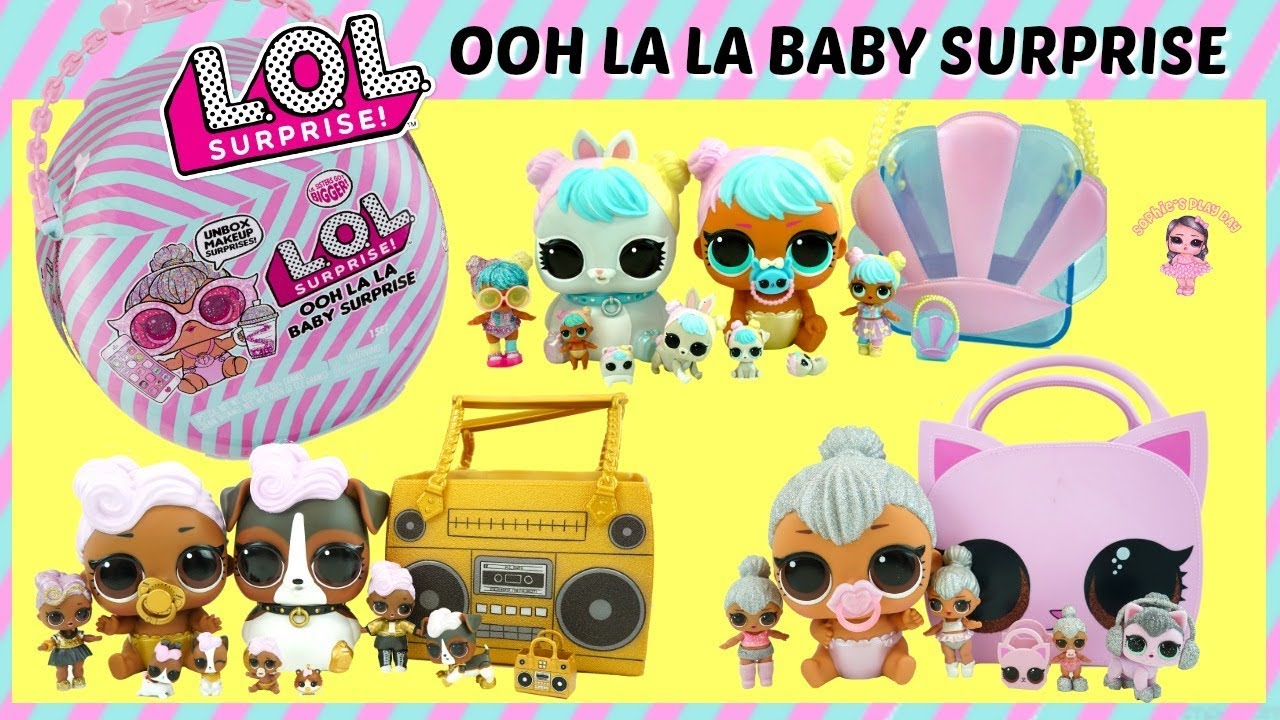 Lil DJ Giant Lil Sisters with 15 Surprises Precious Games LOL Ooh La La Baby 