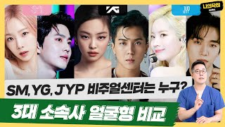 sm, yg, jyp 3대 소속사별 아이돌 얼굴유형이 따로 있다? 비슷한듯 다른 소속사 간판아이돌 얼굴분석-닥터 이세환