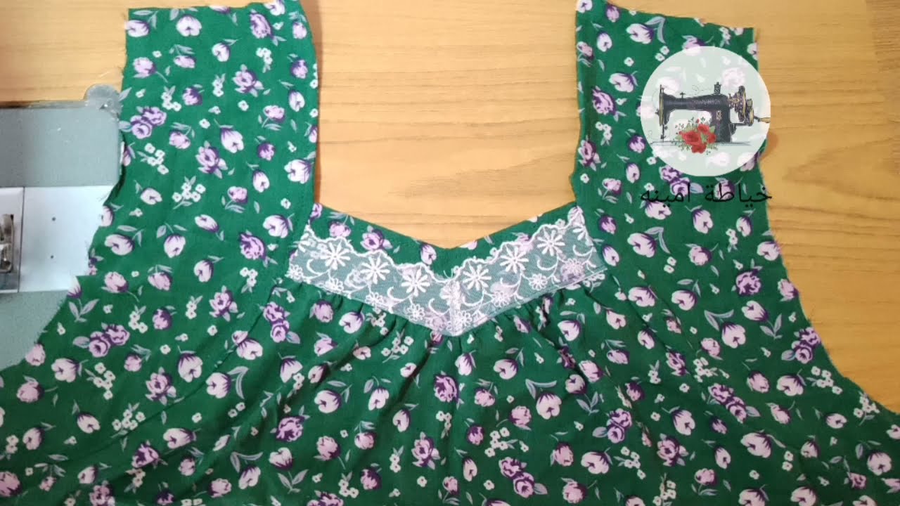 قص وخياطة فصال دشداشة مع دانتيل cutting and sewing maxi dress with lace . Kesme ve dikiş Dishdashas