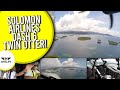 Something Special! Solomon Airlines Dash 6 Twin Otter Outboard Cam during amazing Landing [AirClips]