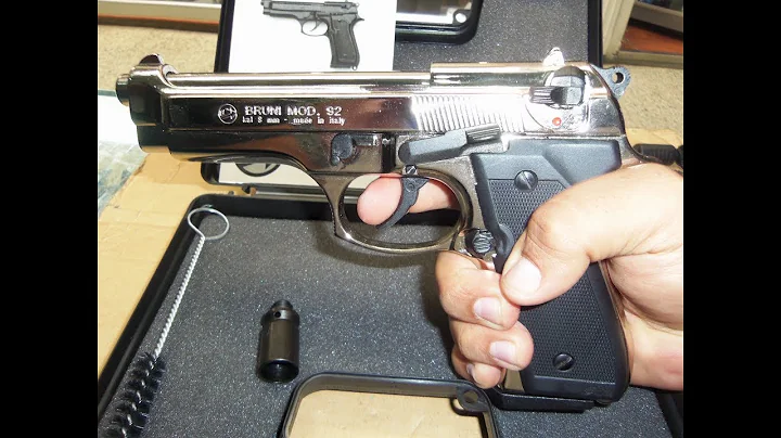 Pistola de Fogueo Bruni 92 Níquel 9 mm, Replica de Beretta 92 │ WhatsApp 3125286943 Airguns Colombia