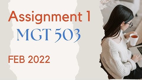 MGT503 Assignment 1#mgt #mgt503