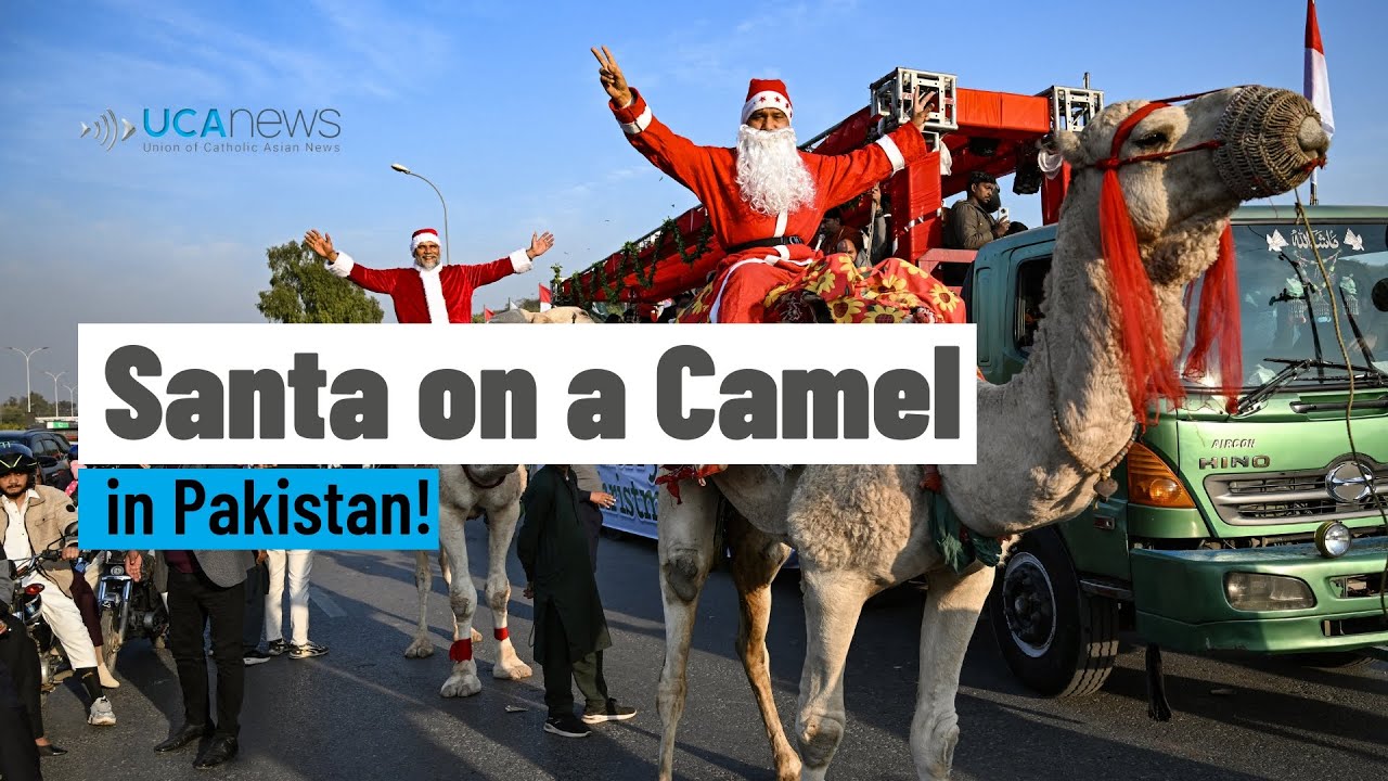 Рождественское шествие в Пакистане: Санта-Клаус прибыл на верблюде, а христианское меньшинство пр...