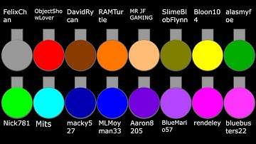 16 Colors Bomb Marble Race in Algodoo