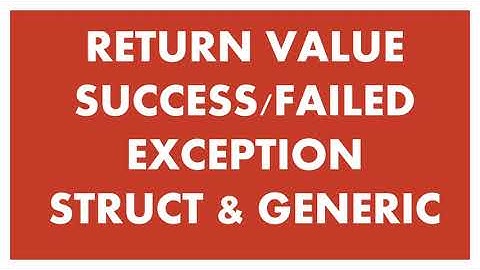 👑 C# Return Value From Method | Struct, Generic, Success, Fail, Exception  - Return like a King👑