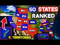 All 50 States 5 Territories In The USA Ranked WORST To BEST 2025 