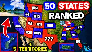 All 50 STATES & 5 Territories in the USA Ranked WORST to BEST