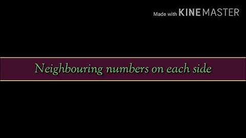 Neighbouring numbers on each side