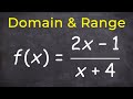 How to find domain and range of a rational equation using inverse