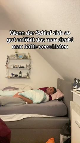 Wenn der Schlaf sich so gut anfühlt das man denk man hatte Verschlafen #shorts