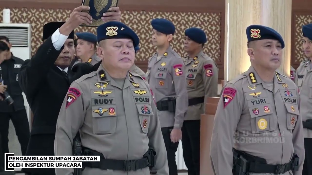 Sertijab Karorenminops dan Pelantikan Teknisi KBR Utama TK.I Korbrimob Polri