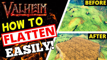 Valheim - How To Flatten Land Tutorial. EASY + FAST!