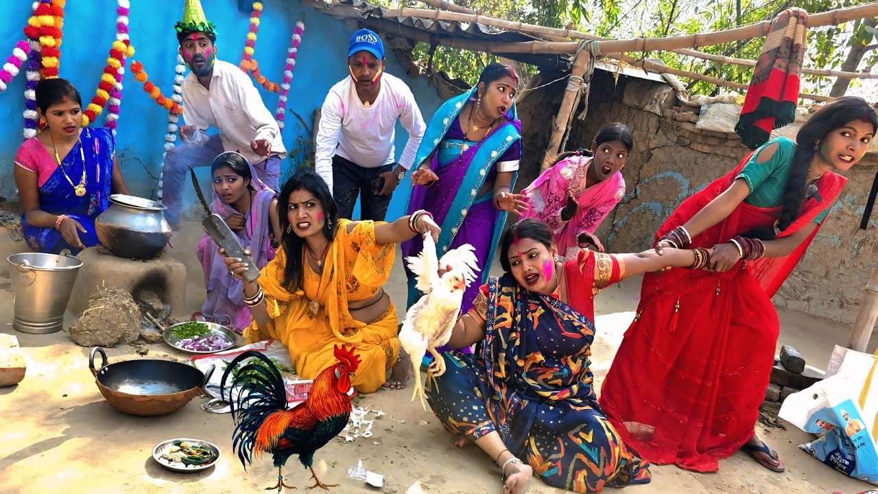 जीभ चटोर बहू सास के पोसा हुआ मुर्गा होली के दिन बनाकर खिलाई । Jibha Chator Bahu Sas ।Bhojpuri Comedy
