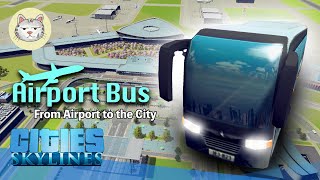 Cities: Skylines -  Airport Bus to the city in a Japanese style city 琴奈國際空港 | First Person | Kotona screenshot 2