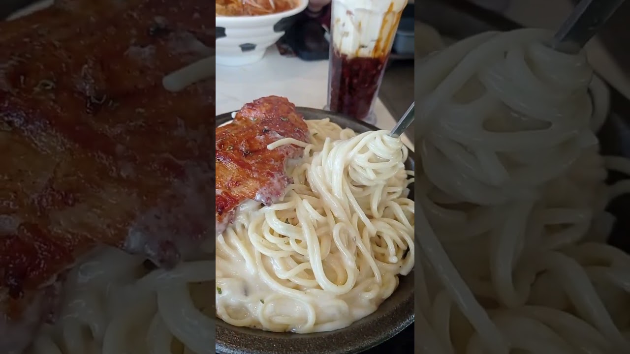 Yummy Sizzling Chicken Spaghetti in Cream Sauce 