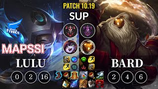 AF MapSSi Lulu vs Bard Sup - KR Patch 10.19