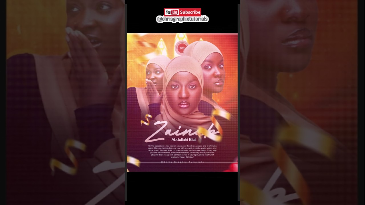 Birthday Flyer Design with Pixellab 🔥 