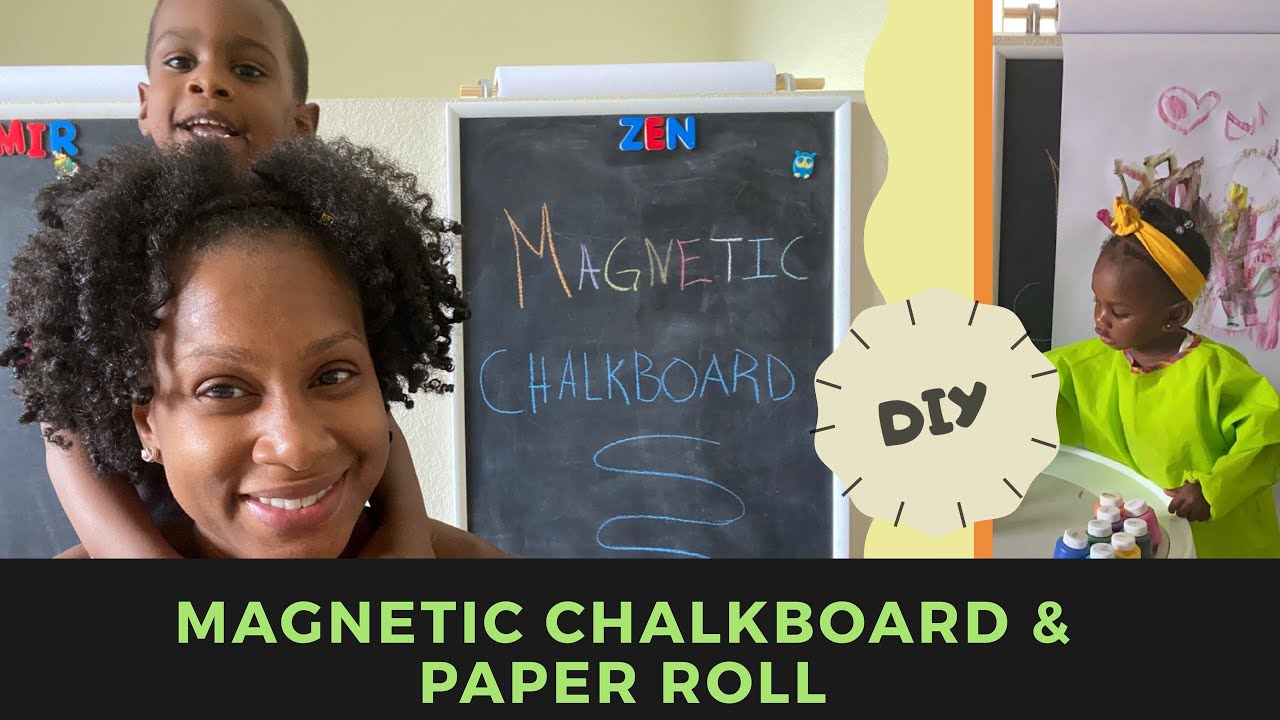 DIY How to make a Chalkboard with Paper Roll YouTube