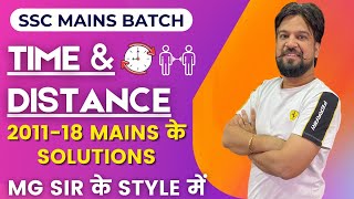 Time and Distance (समय और दूरी) SSC CGL Mains (2011-18) Questions with Solutions | Mohit Goyal Maths