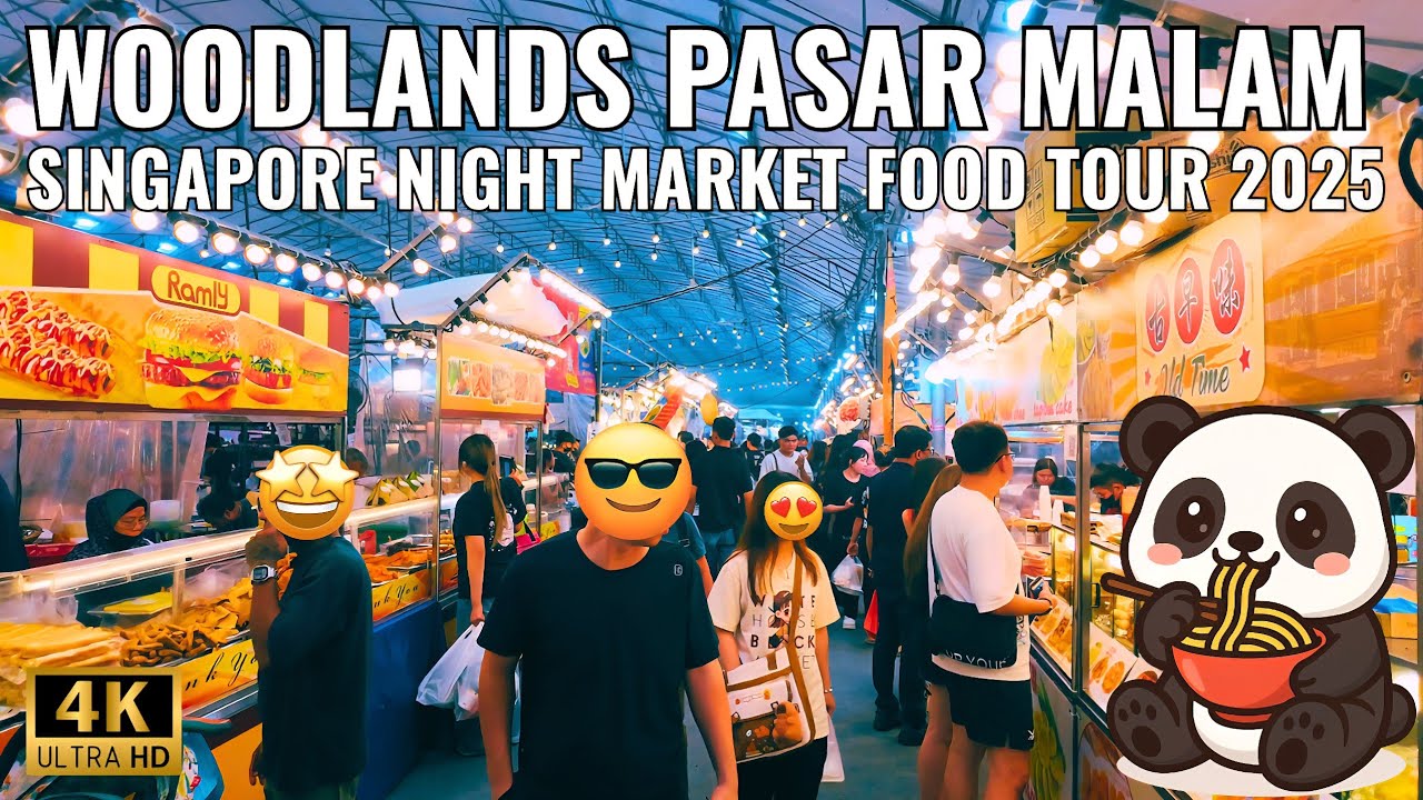 Singapore Street Food Tour | Woodlands Night Market 2025 FULL Walkthrough [4K]