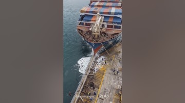 Massive Container Ship Crashes into Dock Caught on CCTV | Shocking Port Accident