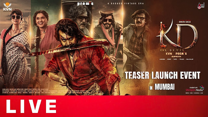 🔴 Live | KD | Teaser Launch Event in Mumbai | DHRUVA SARJA | SANJAY DUTT | SHILPA SHETTY | KVN, PREM