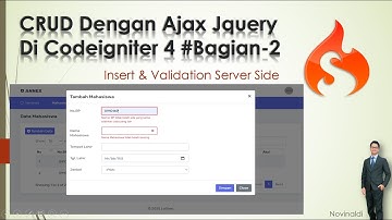 Tutorial CRUD Dengan Ajax Jquery di Codeigniter 4- #2 (Insert Data & Validation Server Side)