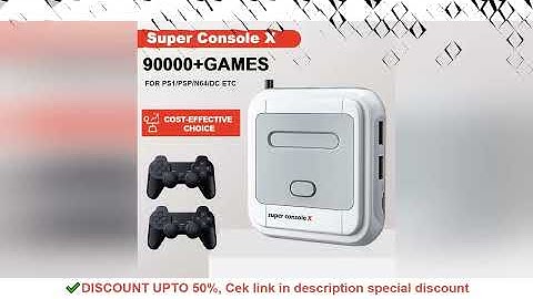 KINHANK Game Box Super Console X Retro Video Game Console Support 90000 Games 50 Emulators for PS1/P