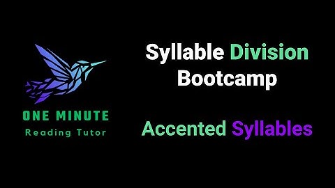 Syllable Division Bootcamp:Accented Syllables-Stressed&Unstressed #syllabledivision #americanaccent