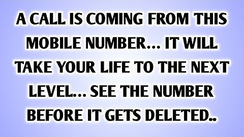 💸 A CALL IS COMING FROM THIS MOBILE NUMBER… IT WILL TAKE YOUR LIFE TO THE NEXT LEVEL… SEE THE..