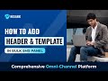How to Add Header and Template in Nesark Omni Bulk SMS Panel from SmartPing DLT | NESARK