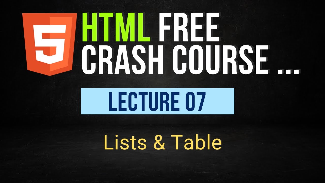 HTML Bangla Tutorial | Lecture 07 | List & Table | NexGen Coder - YouTube