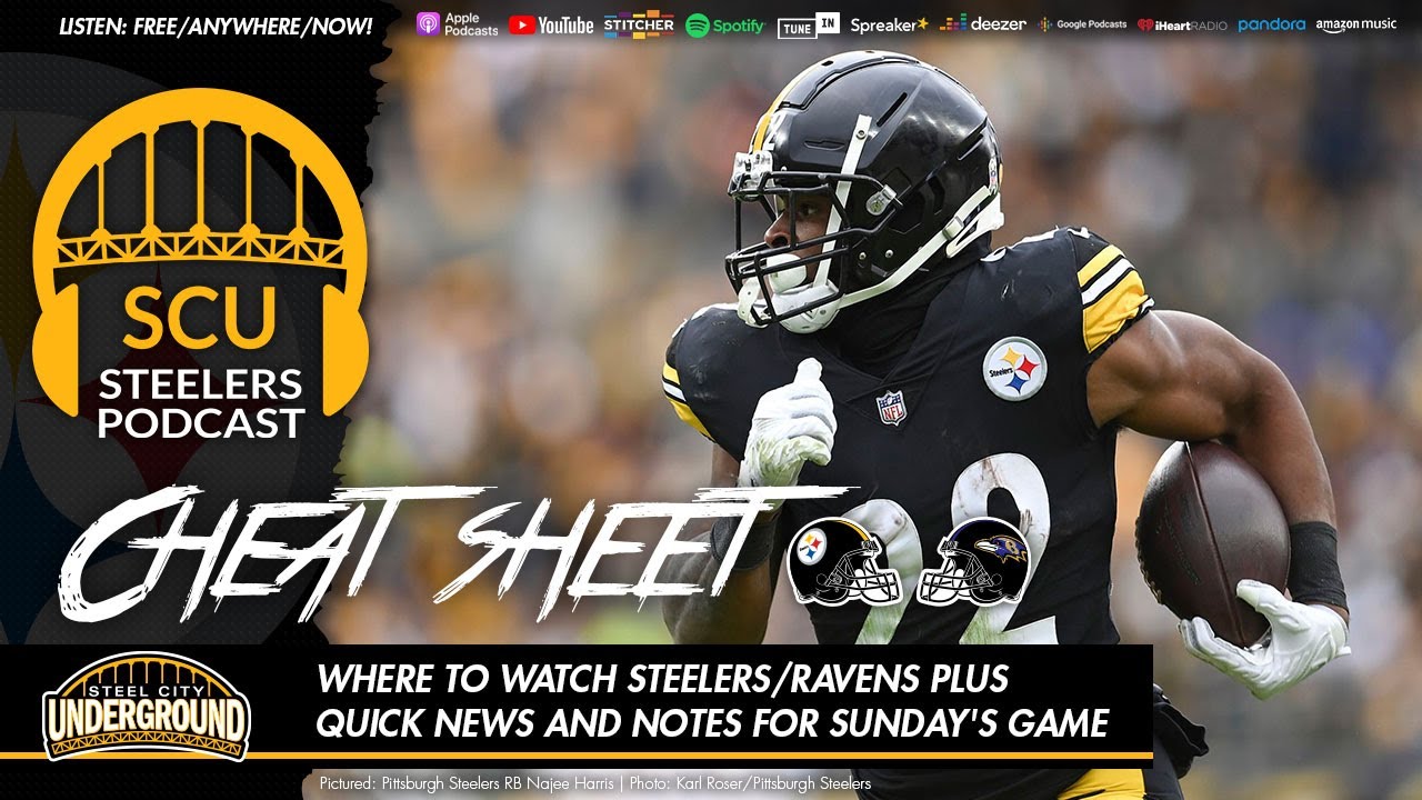 Where to watch Steelers/Ravens plus quick news and notes for Sundays game 