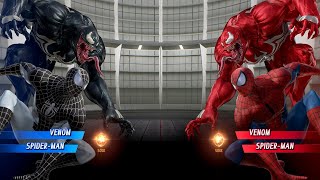 Venom & Black Spider Man VS Red Venom & Red Spider Man  Marvel vs Capcom Infinite