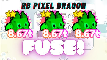 What happens if you fuse 3 Rainbow Pixel Dragon ? | Pet Simulator X - Pixel Update