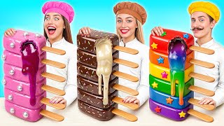 Regenboog vs Chocolade vs Roze Kleur Koken Uitdaging Multi DO Challenge