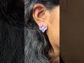 💜 Bloom with grace, shine with style. ✨Delicate purple floral studs