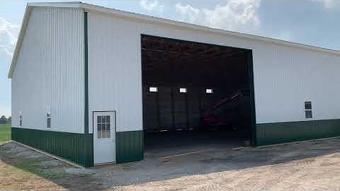 Pole Barn Shop in Ohio with concrete perma-columns
