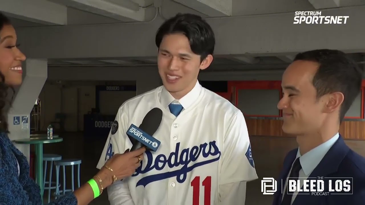 New Dodgers Pitcher Roki Sasaki discusses what he is looking forward to as Dodger, Living in LA