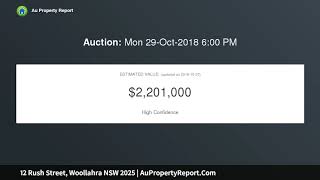 12 Rush Street, Woollahra NSW 2025 | AuPropertyReport.Com