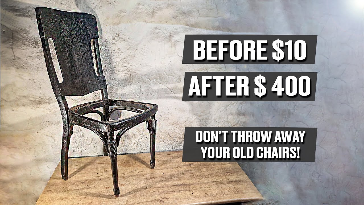 A touching restoration of a GERMAN 150-year-old chair | Restoration of antique