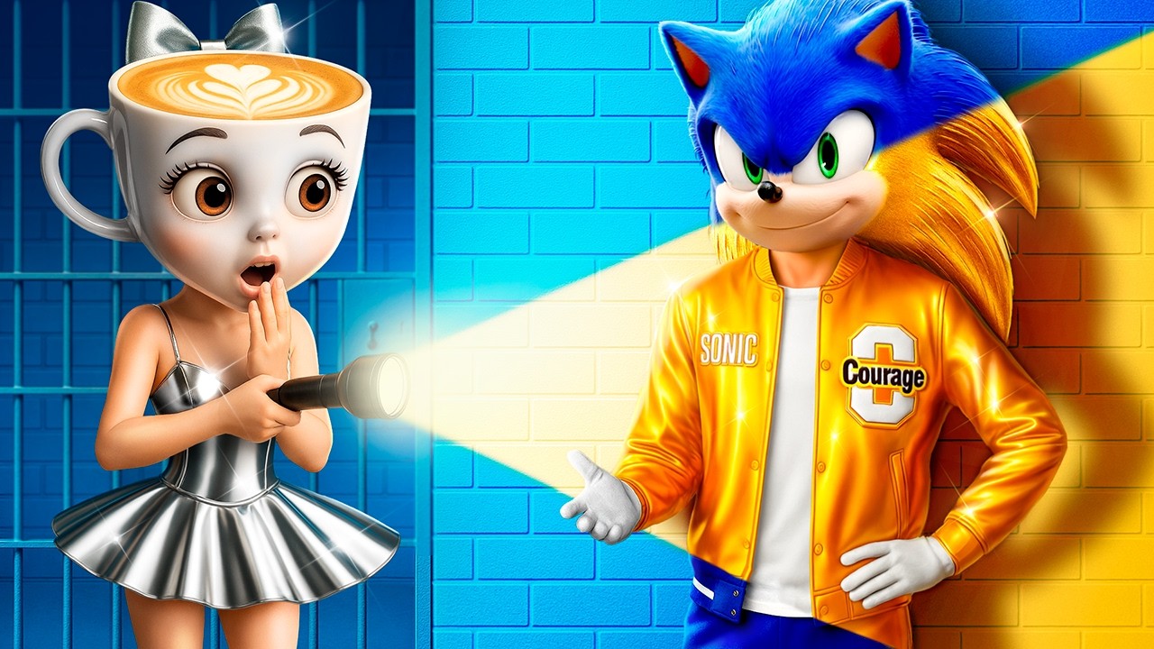 Золотой Соник против Серебряной Балерины Капучино в колледже!